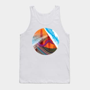 Ride - Glitch Digital Abstract Art Colorful Rainbow Wave and Water Tank Top